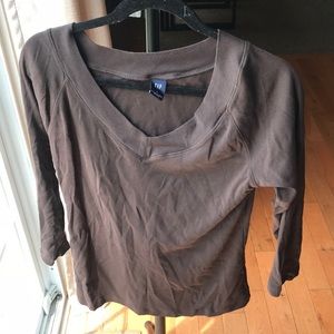 GAP Large Brown V-neck Long Sleeve Unworn